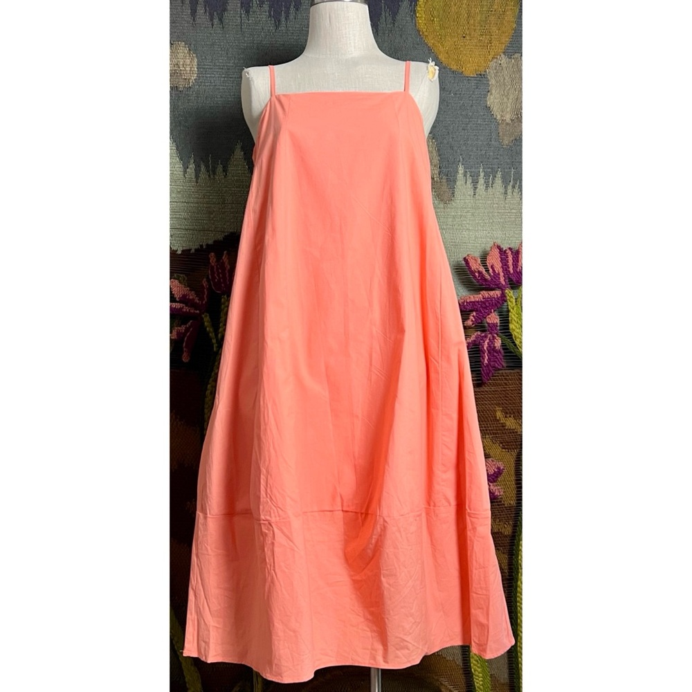 Anthropologie Self Contrast Barrel Midi Dress S